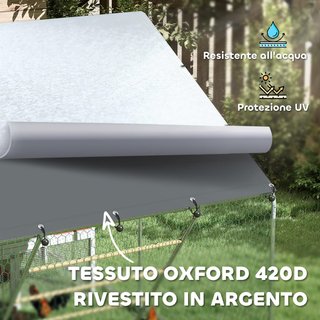 Gallinero para Gallinas de Exterior, 3X2X2 M 6 M² Recinto para 6-8 Gallinas de Acero Galvanizado, Jaula para Pollos con Techo Impermeable Anti-Uv Comedero Cerradura para Pequeños Animales Conejos ...