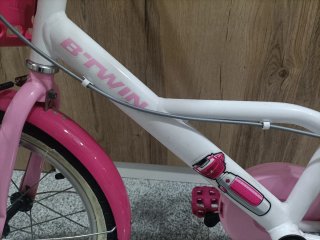 Bicicleta Infantil Niña Rosa y Blanca