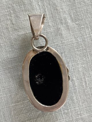 Colgante de Obsidiana Negra- Plata de ley - Mexico