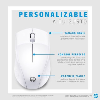 HP 220 Ratón Inalámbrico 1600 PPP