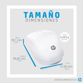 HP 220 Ratón Inalámbrico 1600 PPP