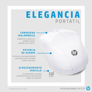 HP 220 Ratón Inalámbrico 1600 PPP