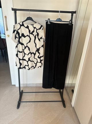 Completo donna beige e nero