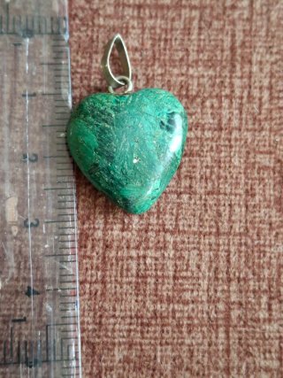 Dije Corazón Verde Plata