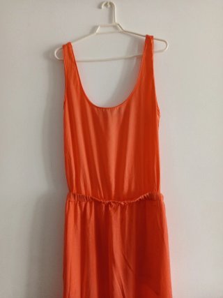 Vestido largo Zara naranja