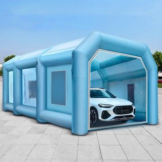 Tienda Inflable 999.2 x 498.5 x 399.3 cm Tienda Inflable de Spray Tienda Inflable para Pintura Cabina de Pintura para Autos Gran Estación de Trabajo Tela Oxford 210D Con 2 Ventiladores