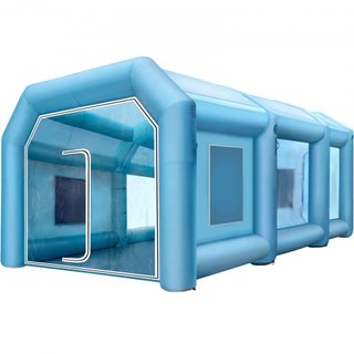 Tienda Inflable 999.2 x 498.5 x 399.3 cm Tienda Inflable de Spray Tienda Inflable para Pintura Cabina de Pintura para Autos Gran Estación de Trabajo Tela Oxford 210D Con 2 Ventiladores