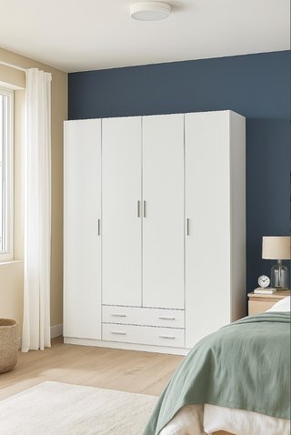 Armario 4 puertas blanco