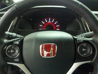EMBLEMA VOLANTE HONDA ROJO 54x43mm