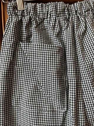 Pantalón con sobrefalda cuadros M/L