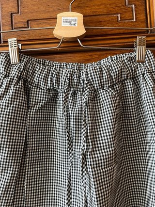 Pantalón con sobrefalda cuadros M/L