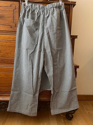 Pantalón con sobrefalda cuadros M/L