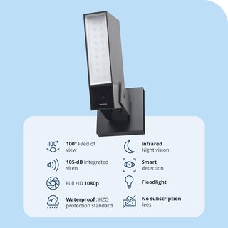 Netatmo cámara vigilancia con alarma y foco