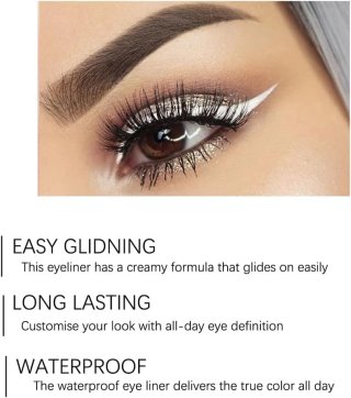 12 Matita Occhi o labbra Bianca eyeliner bianco