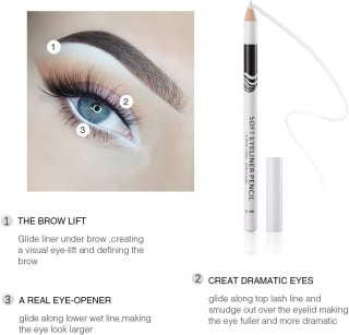 12 Matita Occhi o labbra Bianca eyeliner bianco