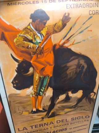 Cartel antiguo taurino corrida de toros