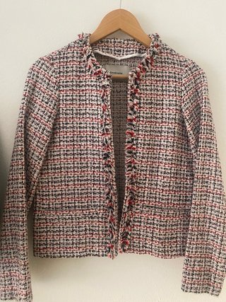 Chaqueta corta tweed multicolor