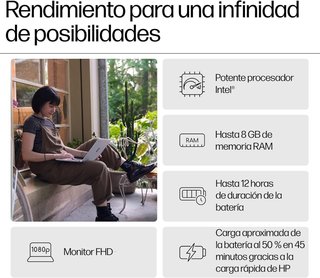 HP portátil 14 pulgadas táctil intel