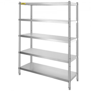 Unidad de Estantería de 48x18.5 Pulgadas Estantes de Almacenamiento Unidades de Estantería de 5 Niveles y Almacenamiento Estante Ajustable Unidad de Almacenamiento Estantes con Pies Ajustables Est...