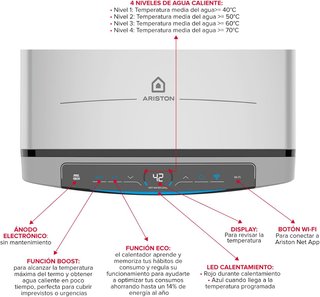 - Ariston termo eléctrico wifi ahorro energía