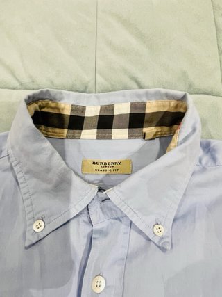 Camicia Burberry Uomo Azzurra
