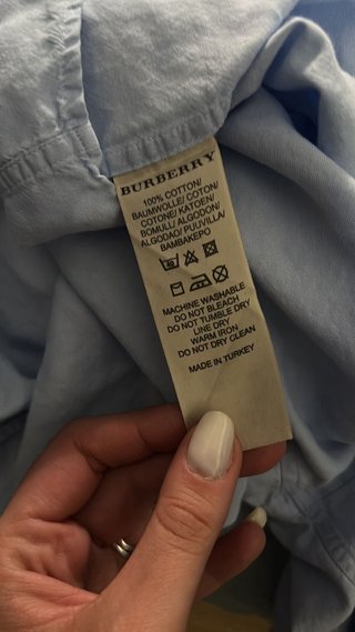 Camicia Burberry Uomo Azzurra