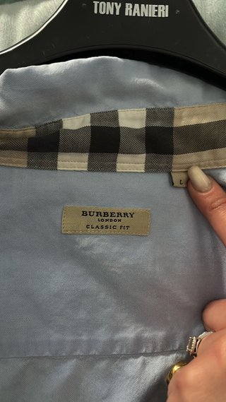 Camicia Burberry Uomo Azzurra