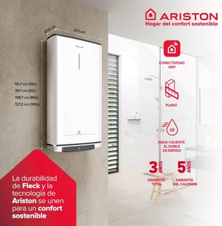 Ariston termo eléctrico ahorro wifi inteligente