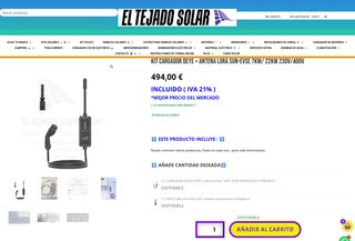 Cargador coche Deye + Antena Lora Sun-Evse 7KW