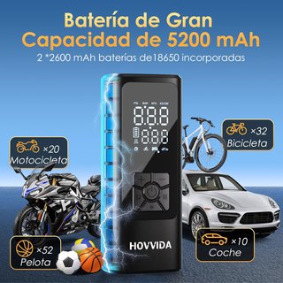 - HOVVIDA compresor portátil inflador ruedas coc