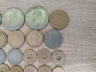 Lote Monedas Pesetas Antiguas 500, 100, 25, 5