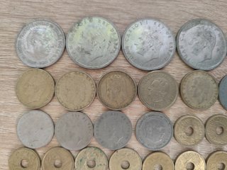 Lote Monedas Pesetas Antiguas 500, 100, 25, 5