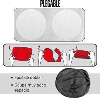Parasol plegable protección interior coche plata