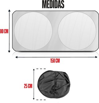 Parasol plegable protección interior coche plata