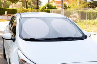 Parasol plegable protección interior coche plata