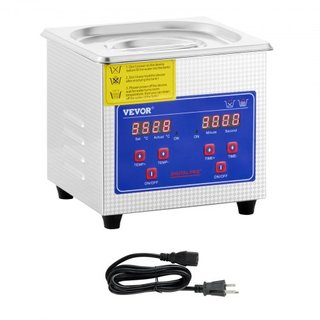 Limpiador Ultrasónico Profesional, Limpiador de Joyería Ultrasónico de 0.3 L con Temporizador Digital y Calentador, Limpiador Sónico Industrial de Acero Inoxidable de 40kHz para Gafas, Relojes, An...