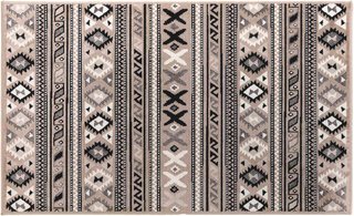 Alfombra rectangular viscosa natural elegante