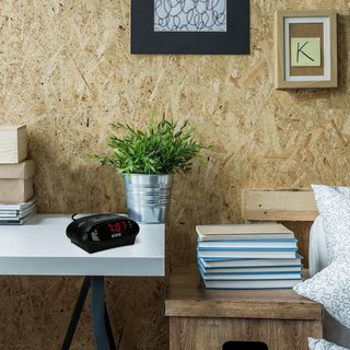ICES radio reloj moderno alarma dual