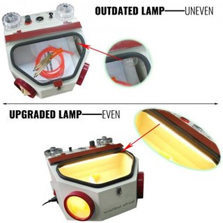 Sandblaster Dental 2 Plumas + 2 Tanques Sandblaster de Laboratorio Dental con Luz LED y Ventana Grande Sandblaster Máquina con Control de Pedal