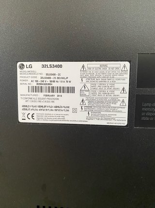 LG TV 32 pulgadas Negra