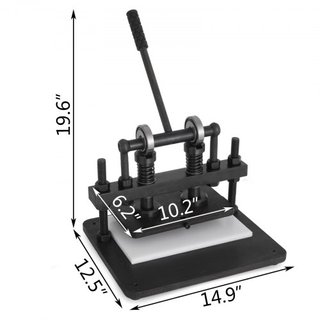 Máquina de Corte de Cuero 260x150mm Cortadora Manual de Troqueles Máquina de Embossing de Cuero de Alta Resistencia Prensa Manual Molde Troquel Cortadora de Cuero para Varios Materiales