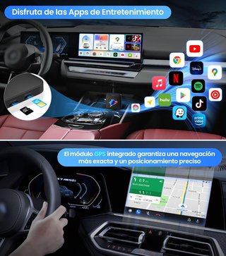 TIMEKNOW adaptador inalámbrico CarPlay BMW Android