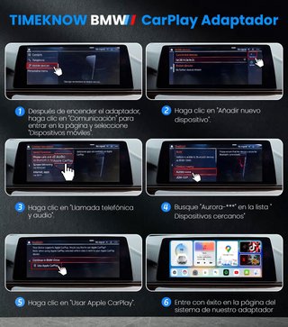 TIMEKNOW adaptador inalámbrico CarPlay BMW Android