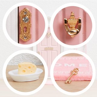 Puerta mágica Ratoncito Pérez madera rosa