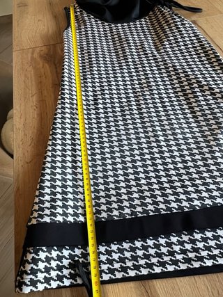 Vestito pied de poule nero e bianco taglia XL