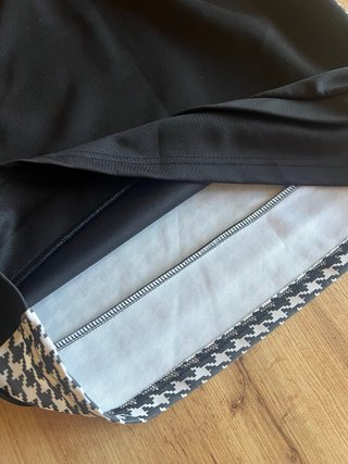 Vestito pied de poule nero e bianco taglia XL