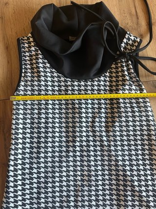 Vestito pied de poule nero e bianco taglia XL