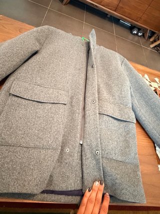 Abrigo niño gris talla 11-12