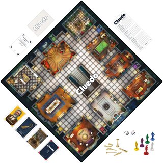 - Hasbro Cluedo juego mesa estrategia misterio