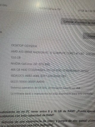 PC Gaming Negro con Luces Azules